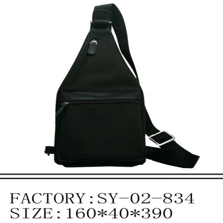 Sac à écharpe pour hommes en cuir en toile